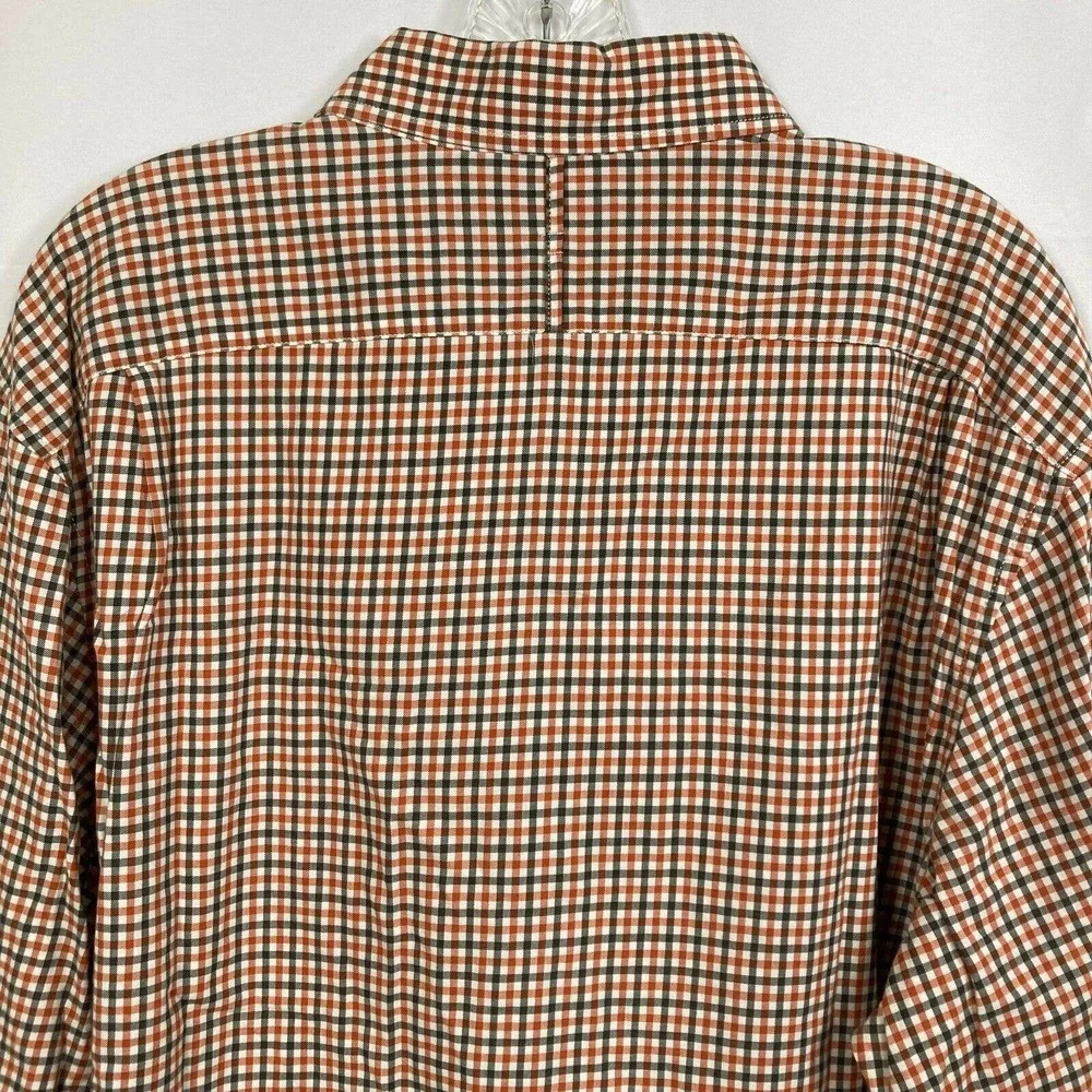 Banana Republic‎ Shirt Mens Sz XL 17 17.5 Button Down Beige Check Cotton Dress